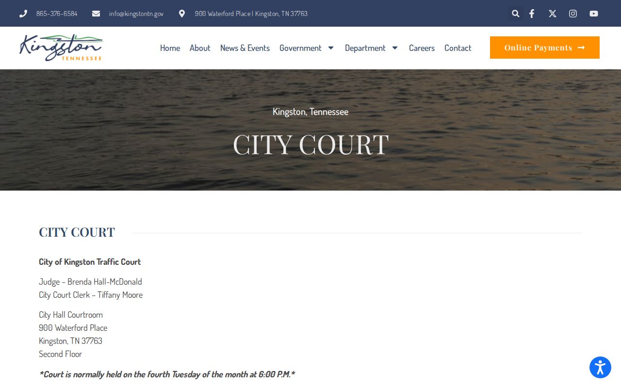 Kingston criminal record check and municipal court information