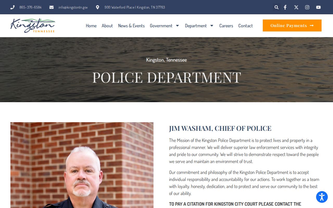 Kingston criminal records and police contact page