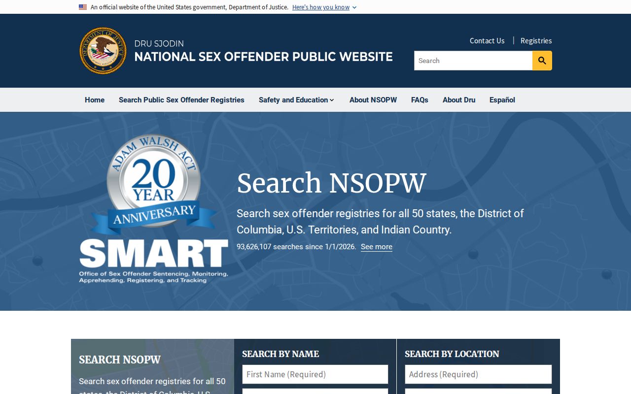 National registry search used with Roane County sex offender lookup