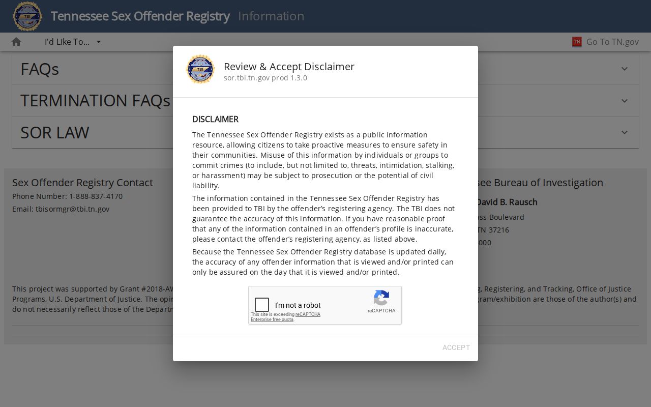 Roane County sex offender lookup information and duration rules